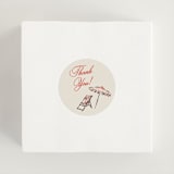 "Portofino" - Bridal Shower Favor Stickers in Lobster by Jackie Crawford - In Use