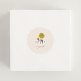 "floral bouquet" - Bridal Shower Favor Stickers in Cream by Lori Wemple - In Use