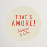 "That's Amore" - Bridal Shower Favor Stickers in Tomato by Sherley Ferreira - Front