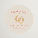 "Cocktails & Cowgirls" - Bridal Shower Favor Stickers in Sand by frau brandt - Front