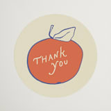 "A Bridal Spritz" - Bridal Shower Favor Stickers in Persimmon by Kelly Watkins - Front