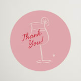 "Love Spritz" - Bridal Shower Favor Stickers in Pink Lemonade by Ani Somi - Front