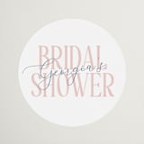 "Note" - Bridal Shower Favor Stickers in Peony by Baumbirdy - Front