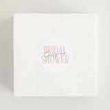 "Note" - Bridal Shower Favor Stickers in Peony by Baumbirdy - In Use