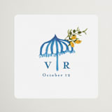 "Fresh Border" - Bridal Shower Favor Stickers in Mediterraneo by Tamara Hilje - Front