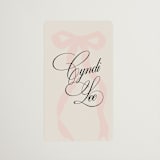 "Big Bow" - Bridal Shower Favor Stickers in Blush by Baumbirdy - Front