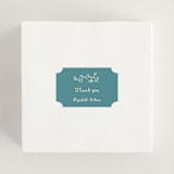 "Floral Lace" - Bridal Shower Favor Stickers in Turquoise by Rina Ozum - In Use