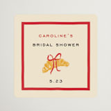 "Oh La Love!" - Bridal Shower Favor Stickers in Scarlet by Sarah Rosenthal - Front