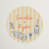 "Sunny Brunch" - Bridal Shower Favor Stickers in Sunshine by Elly - Front