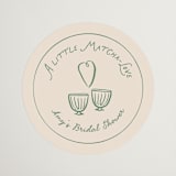"Perfect Matcha" - Bridal Shower Favor Stickers in Matcha by Ani Somi - Front