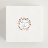 "Flowers and Ribbon" - Bridal Shower Favor Stickers in Sugar by Leah Bisch - In Use