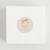 "Ribbon Stripe Holiday" - Bridal Shower Favor Stickers in Eggnog by Chris Griffith - In Use