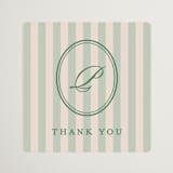 "Scripted" - Bridal Shower Favor Stickers in Emerald by Creo Study - Front