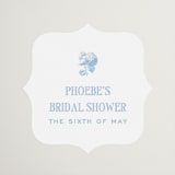 "Cheseapeake" - Bridal Shower Favor Stickers in Sky by Megan Davis - Front