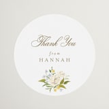 "Avalon" - Bridal Shower Favor Stickers in Chiffon by Everett Paper Goods - Front