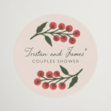 "Cherry Tomatoes" - Bridal Shower Favor Stickers in Tomato by Katharine Watson - Front