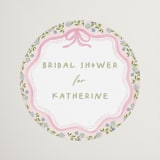 "Bride to Be" - Bridal Shower Favor Stickers in Garden Glory by Creo Study - Front