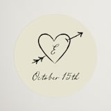 "Vintage Lovers" - Bridal Shower Favor Stickers in Champagne by Helena Vitto - Front