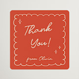 "Party On!" - Bridal Shower Favor Stickers in Sangria Spark by Zove Ahhh - Front