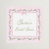 "Folk Garden" - Bridal Shower Favor Stickers in Garden by Creo Study - Front