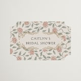 "dancing in the garden" - Bridal Shower Favor Stickers in Blush Meadow by Grae - Front