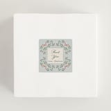 "Parisian Roses" - Bridal Shower Favor Stickers in Antique Sky by Ana de Sousa - In Use