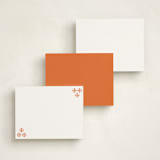 "Paprika Patterned" - Business Stationery in Paprika by Blixa 6 Studios - Back of Card Options