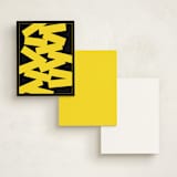 "Simple and Twisted" - Business Stationery in Yellow by Ana Gonzalez - Back of Card Options