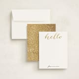 "Hello Friend" - Business Stationery in Champagne by Erin Deegan - Assembled