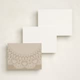 "Doilies On Craft" - Business Stationery in Kraft by Erin Deegan - Back of Card Options