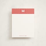 "Oh So Peachy Polkadot" - Business Stationery in Coral by Hanke Arkenbout - Front