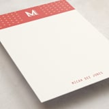 "Oh So Peachy Polkadot" - Business Stationery in Coral by Hanke Arkenbout - Detail