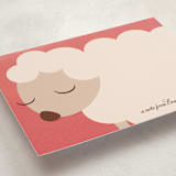 "Little Lamb" - Business Stationery in Strawberry by Jessica Yeo - Detail