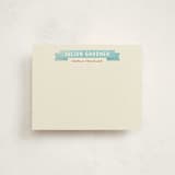 "World Traveler" - Business Stationery in Pacific Blue by June Letters Studio - Front