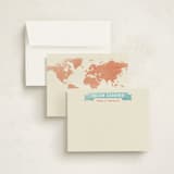 "World Traveler" - Business Stationery in Pacific Blue by June Letters Studio - Assembled