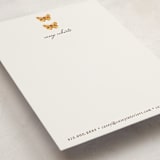 "Botanical Butterfly" - Business Stationery in Tangerine by A.C.R. - Detail