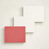 "Hearts" - Business Stationery in Cherry Red by June Letters Studio - Back of Card Options