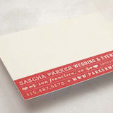 "Hearts" - Business Stationery in Cherry Red by June Letters Studio - Detail