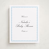"Sweetly Scalloped" - Baby Shower Welcome Signs in Sky by Catherine Culvenor - Front