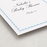 "Sweetly Scalloped" - Baby Shower Welcome Signs in Sky by Catherine Culvenor - Detail