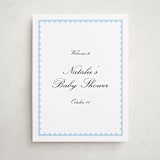 "Sweetly Scalloped" - Baby Shower Welcome Signs in Sky by Catherine Culvenor - Front