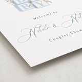 "Botanical Blocks" - Baby Shower Welcome Signs in Baby Blue by Itsy Belle Studio - Detail