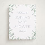 "Wisteria" - Baby Shower Welcome Signs in Periwinkle by Kristen Smith - Front