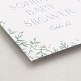 "Wisteria" - Baby Shower Welcome Signs in Periwinkle by Kristen Smith - Detail