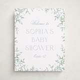 "Wisteria" - Baby Shower Welcome Signs in Periwinkle by Kristen Smith - Front