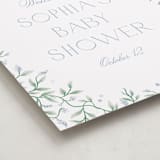 "Wisteria" - Baby Shower Welcome Signs in Periwinkle by Kristen Smith - Detail