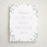 "Wisteria" - Baby Shower Welcome Signs in Periwinkle by Kristen Smith - Front