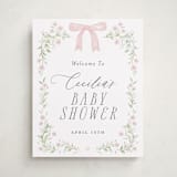 "Dainty Garden" - Baby Shower Welcome Signs in Blush by Paper Raven Co. - Front