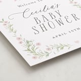 "Dainty Garden" - Baby Shower Welcome Signs in Blush by Paper Raven Co. - Detail