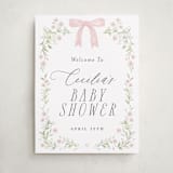 "Dainty Garden" - Baby Shower Welcome Signs in Blush by Paper Raven Co. - Front